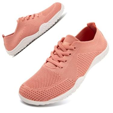 Imagem de VXGGVX Tênis feminino minimalista Zero Drop sem cadarço, leve, confortável para academia, corrida, trilha, treino, caminhada, Coral, 38