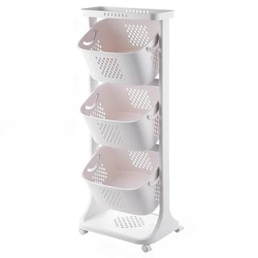 Imagem de Cesta de armazenamento -adequada para roupas sujas/brinquedos/lavanderia/banheiro/sala de estar/quarto(4-B)