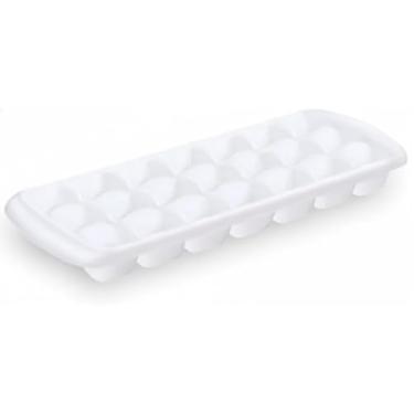 Imagem de Forma de Gelo Plástica com Tampa, Bandeja Flexível Branca para Congelador e Freezer, Utensílio Doméstico para Fazer Gelo