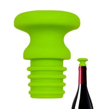 Imagem de Rolhas de silicone para vinho, rolha de vedação de vinho, utensílios flexíveis de grau alimentício para bar, refrigerante, licor, champanhe, cozinha, negócios, aniversário