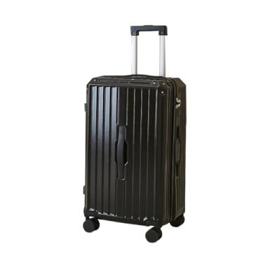 Imagem de Mala, capa portátil, pode ser transportada a bordo, bolsa portátil, zíper, grande capacidade, armazenamento conveniente, leve, resistente a impactos, haste de tração de vários níveis, impermeável