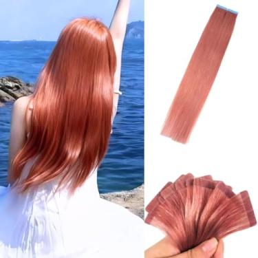 Imagem de Czrleaty Fita Adesiva Rosa Ouro Para Extensões De Cabelo Humano Invisível 24" Remy Mulheres