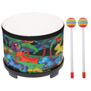Imagem de Floor Tom Drum para crianças, instrumento de percussão infantil - Instrumento musical de percussão de bateria infantil de 8 polegadas - Os bebês pré-escolares de do assoalho rufam com 2 marretas para