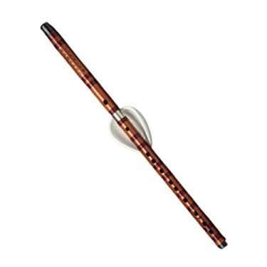 Imagem de Flauta de bambu de madeira com vários tons, instrumento de sopro chinês tradicional para iniciantes (tecla D)