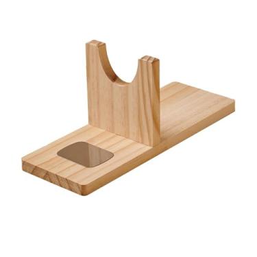 Imagem de KiBcsLic Suporte para ferramenta de cola quente, organizador portátil de madeira para projetos escolares, mesa e casa, M