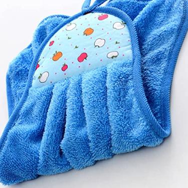 Imagem de Phefop Toalha de Limpeza Pano de Microfibra Pendurado Prato Toalha de Mão para Cozinha Banheiro Absorvente Durável 250g (Azul celeste)