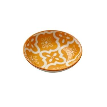 Imagem de prato de lanche Pratos de cerâmica para molho vinagre, pratos para temperos, sashimi com barbecue, soja para sushi tigela de sopa(Orange)