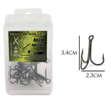 Imagem de Kit 10 Anzol Garateia Lambada Xingu N1/0 (3,4cm X 2,3cm)
