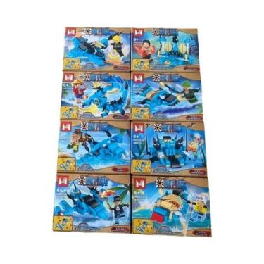 Imagem de Blocos De Montar Blue Dragon Luffy Kaido One Piece Caixa Surpresa DIY 