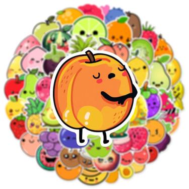 Imagem de Adesivos, 60 unidades/lote de frutas, adesivos de anime em vinil impermeável