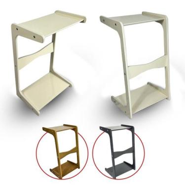 Imagem de Mesa de Canto Itália Suporte Lateral Sofá com Base Clássica Curva Off 