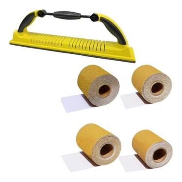 Imagem de Baoblaze de lixa manual, kit de lixa contínua em rolo, lixadeira manual para longboard, para melhorias domésticas e polimento de móveis.