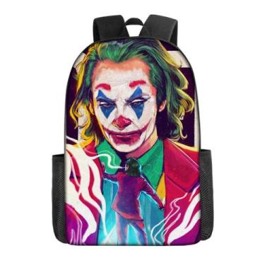 Imagem de Mochila escolar infantil Jokers Impressa em 3D Oxford 29x16x42cm - yiw