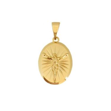 Imagem de Pingente Imagem Jesus Cristo Religioso Banhado a Ouro 18k - Dinis Joia