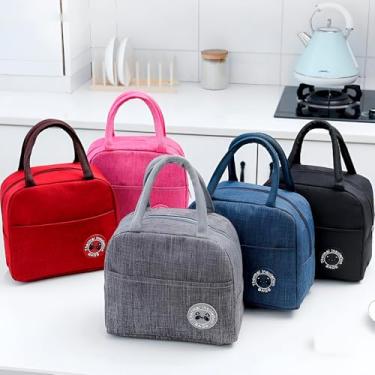 Imagem de Bolsa Térmica para Marmita e Alimentos, 4L Capacidade, Poliéster, 23x20x14cm, com Bolso Externo e Alça,