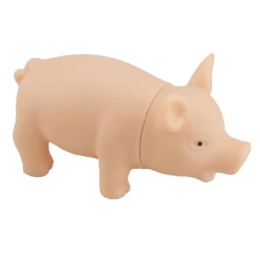 Imagem de Cuyuna porco gritando pequeno portátil desenho animado decoração som roncando porco para casa viagem cor da pele