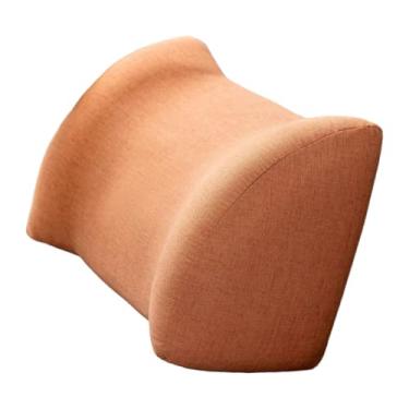 Imagem de OIIBWQ Almofada de espuma para apoio lombar, almofada de apoio para as costas, para cadeira lombar para uso em casa por longos períodos sentado em cadeira de, Laranja