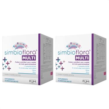 Imagem de Kit com 2 - Probiotico Simbioflora Multi 15 sachês 6,7g cada