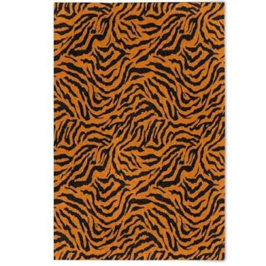 Imagem de Bold Black Tiger Spots Orange Adult Jigsaw Puzzles 1000 Pieces Aesthetic Scenery Floral Art Prime Art Jigsaw Funny Puzzle Game Tech Gifts, 1000 Pieces, 29.5" x 19.7"