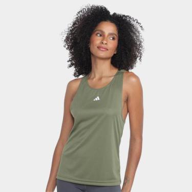 Imagem de Regata Adidas Treino Básica Feminina, Verde, M