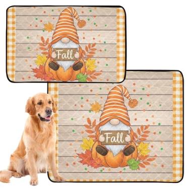 Imagem de TSENQUE Cute Autumn St Cats Almofada reutilizável para animais de estimação laváveis para cães tapete impermeável para gaiolas absorventes de cães, almofadas de penico, pequeno x pacote com 3