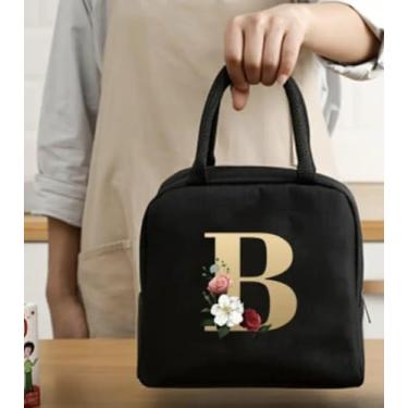 Imagem de Bolsa Térmica Portátil Para Trabalho e Escola Estampa com Letras (22 X 18,5 X 11,5 Cms) (B)