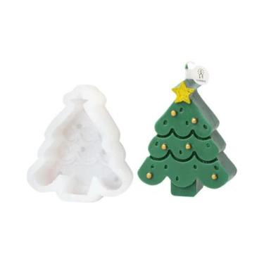 Imagem de Molde De Silicone Em Forma De Árvore De Natal Para Velas Estrela Cedro