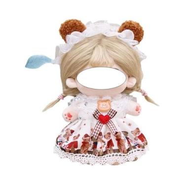 Imagem de Roupas De Boneca De Algodão De 20cm Vestido Vintage Lolita Fofo Para A