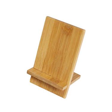 Imagem de YUHOME Suporte de madeira para celular suporte para tablet Dock de telefone: Suporte de suporte compatível com Pad Phone 11 Pro Xs Xs Max Xr X 8 7 6 6s Plus 5 5s 5c Todos os acessórios de mesa iOS e todos os smartphones Android