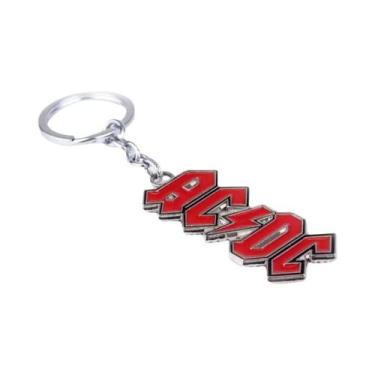 Imagem de AC DC Logo Pingente Colar Chaveiro Rock Band Mulheres Homens Punk Jóia