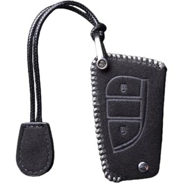 Imagem de Capa feita à mão para chave de carro compatível com Toyota Hilux /Corolla/Prado/Fortuner/RAV4/CHR/Auris/Avensis/Verso/Yaris/Aygo/Scion/TC/IM/Camry 2015 2016(YY-FMP-039-2-GREY)