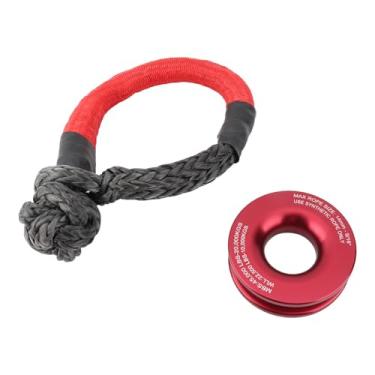 Imagem de Snsowed Polia de Retenção de Corda, Anel Reboque Guincho, Kit Manilha Com Alta Resistência para Off Road ATV UTV Caminhão Reboque SUV 4 X 4 Recuperação, Fabricado Em Liga