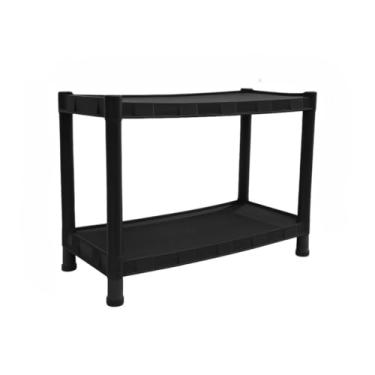 Imagem de Prateleira Estante Modular Multiuso com 7 Andares - Resistente, Ideal para Sala, Quarto, Cozinha e Escritório, Organização Prática de Objetos (2 Prateleiras,preto)