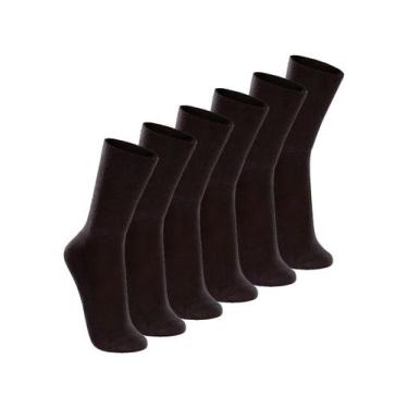 Imagem de Kit com 6 Pares de Meias Cano Longo Lupo 1540-002, Preto
