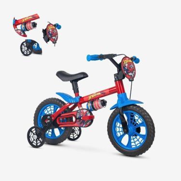 Imagem de Bicicleta Infantil Masculina Homem Aranha Aro 12 C/ Rodinhas-Unissex