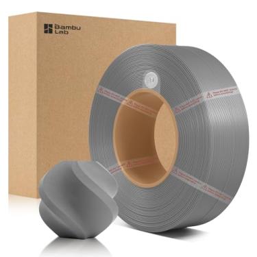 Imagem de ENOMAKER Bamboo Lab Refil de filamento básico PLA cinza 10103 1,75 mm, filamento de impressora 3D com RFID para AMS, fácil de imprimir e para iniciantes, acabamento suave, consumíveis de impressão 3D