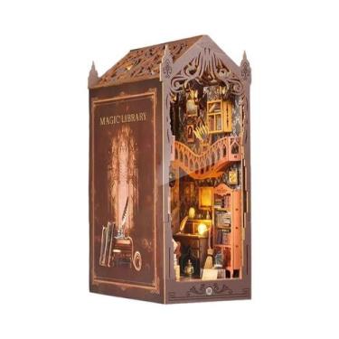 Imagem de Kit DIY De Mini Casa De Bonecas De Madeira Com Luz LED, Quebra-Cabeça 