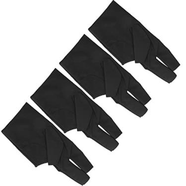 Imagem de SPYMINNPOO Luvas de Três Dedos Abertas para Piscina, Esquerda e Direita, Textura Fina, Material de Fibra de Poliuretano, 4 Peças, Conjunto para Desempenho de Curso Suave