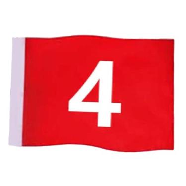 Imagem de Vaveren Bandeira de golfe padrão numerada, portátil, medindo 49 x 32 cm (19,3 x 12,6 polegadas), ideal para prática em gramados e quintais. Campo de, 4