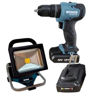 Imagem de Parafusadeira 1/2POL 50NM e Refletor de LED com Bateria 18V e Carregad