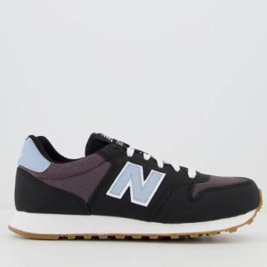 Imagem de Tênis New Balance 500V2 Feminino Preto e Azul-Feminino