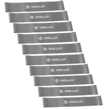 Imagem de Kit Com 10 Mini Band De Exercício Nível Forte Vp1054 Vollo-Unissex