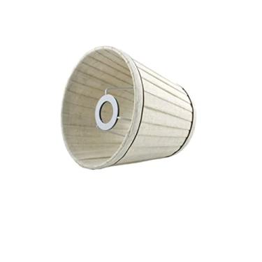 Imagem de pcagfaajmh Abajures modernos de 15,5 cm para luz, capas de lâmpada e persianas, faça você mesmo, furo de 3 cm, abajur E14 (bege) (cinza claro)