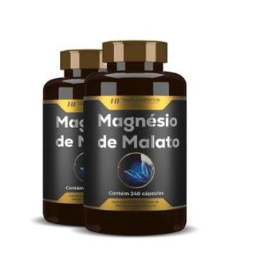 Imagem de 2X MAGNÉSIO DE MALATO PREMIUM 240CAPS HF SUPLEMENTOS-Unissex