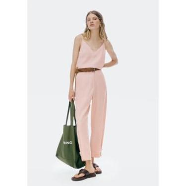 Imagem de Calça Feminina Em Alfaiataria Com Linho-Feminino