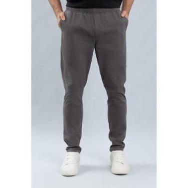 Imagem de Calça de Sarja Masculina Slim Fit Jogger com Elástico-Masculino