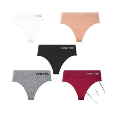 Imagem de Conjunto De Calcinhas plus Size Para Mulheres, Tanga De Cintura Alta, 