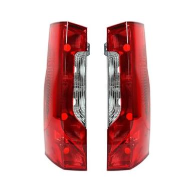 Imagem de FLJOYOEU Lâmpada de sinal de luz traseira traseira com carcaça de lanterna traseira automática sem lâmpada, compatível com Mercedes Benz Sprinter W907 W910 versão da UE 2019 2020 2021 (2psc)