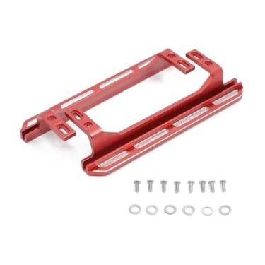Imagem de MYHWDRNU Peças de carro RC compatíveis com Traxxas para TRX4 2021 1/10 RC Cawler acessórios de peças de atualização de carro RC metal RC para Rock Sliders pedal lateral (vermelho)