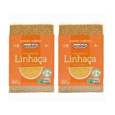 Imagem de Kit 2 Farinha Linhaca Dourada Orgânica 600g Ecobio